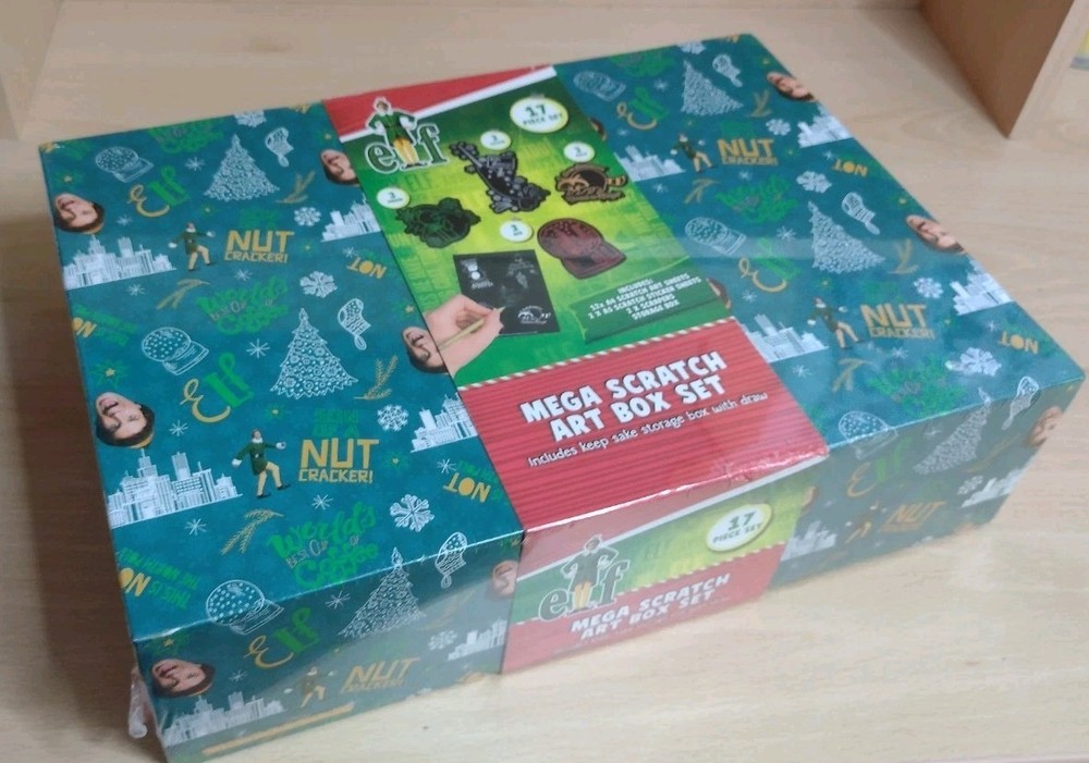 Elf Mega Scratch Art Box Set Inc Keep Sake Storage Box (New & Sealed)