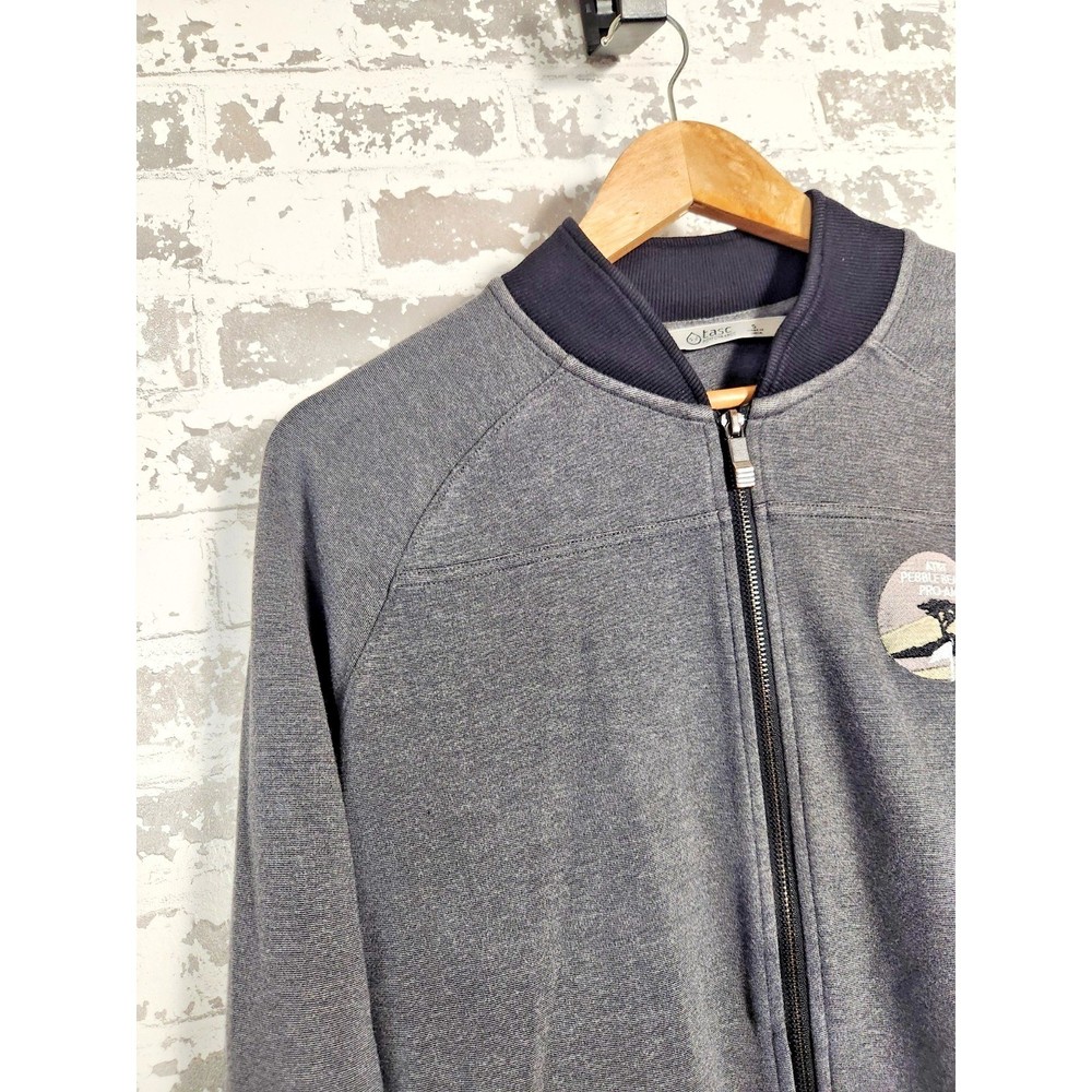 Tasc Golf Jacket Performance Bamboo Small Gray Pebble Beach Pro Am Full Zip