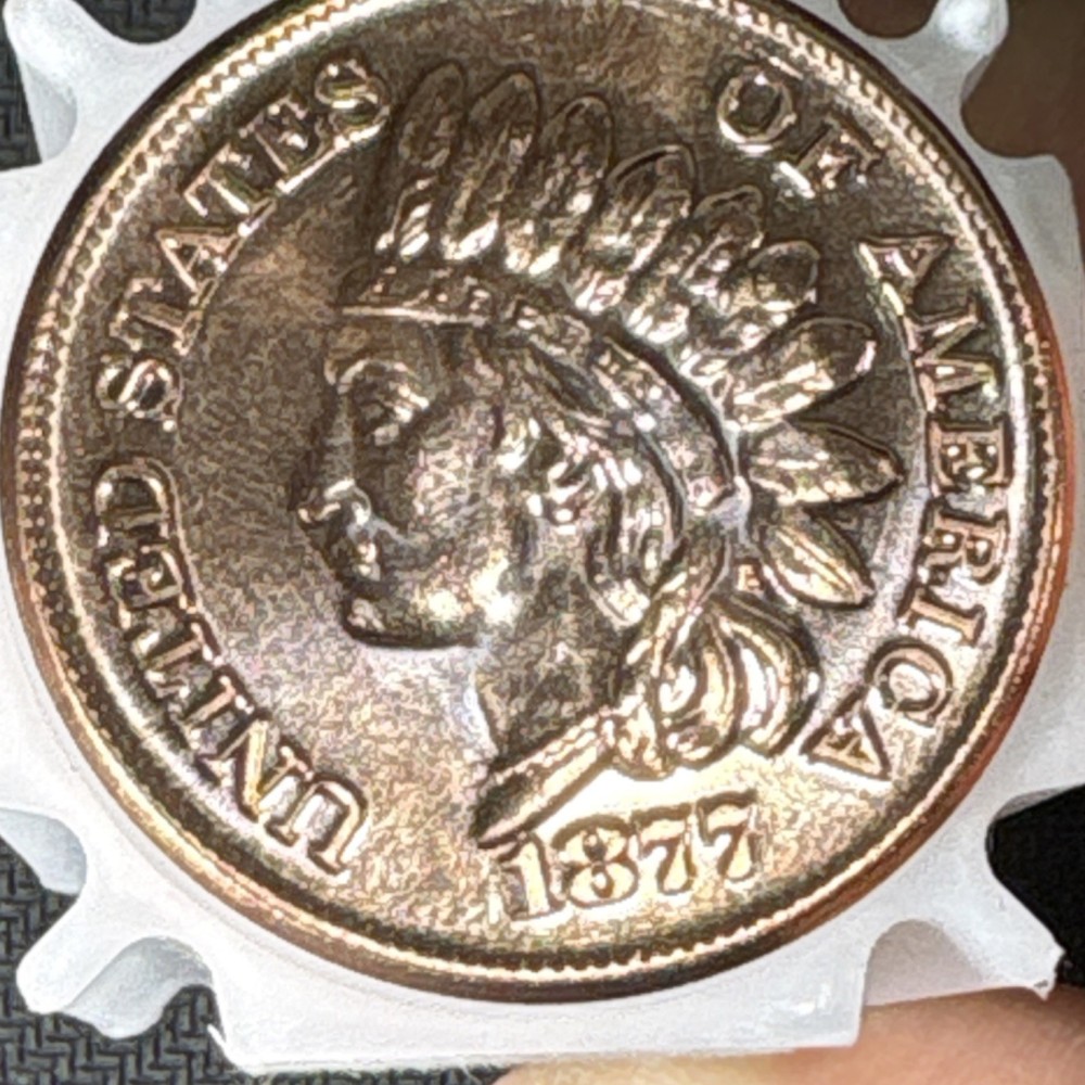 1877 Indian Head copper round