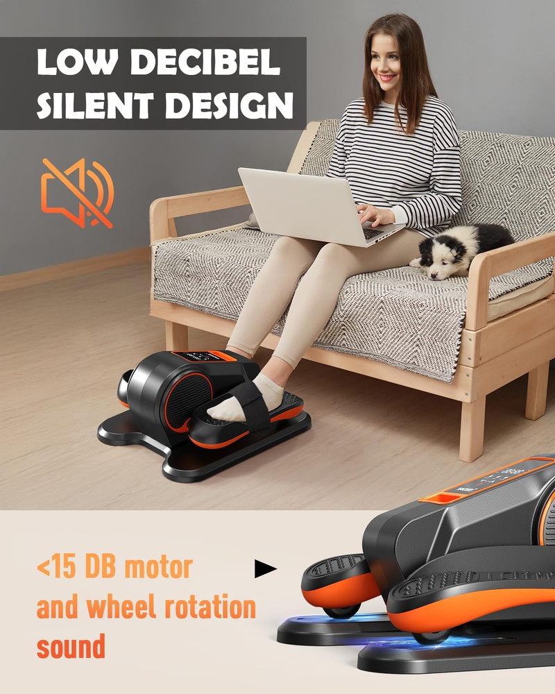 Adjustable Quiet & Portable Training Seated Pedal Exerciser with Remote Control