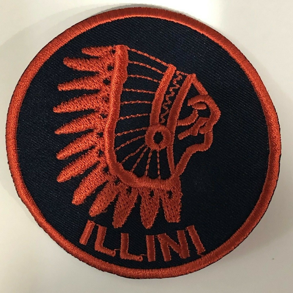 Fighting Illini Chief Illiniwek Embroidered Patch 3" x 3" +/-