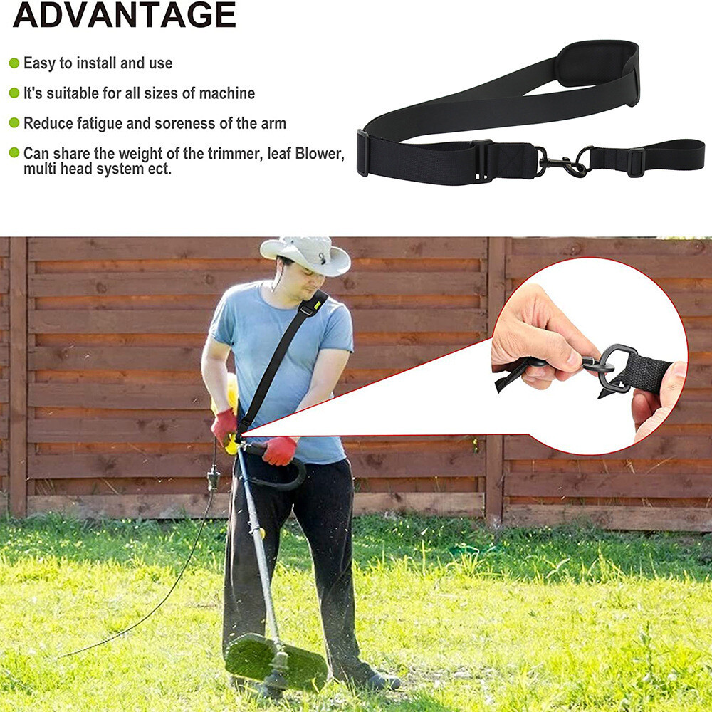 Universal Trimmer Shoulder Strap Harness Weed Eater Grass Edger Lawn Adjustable