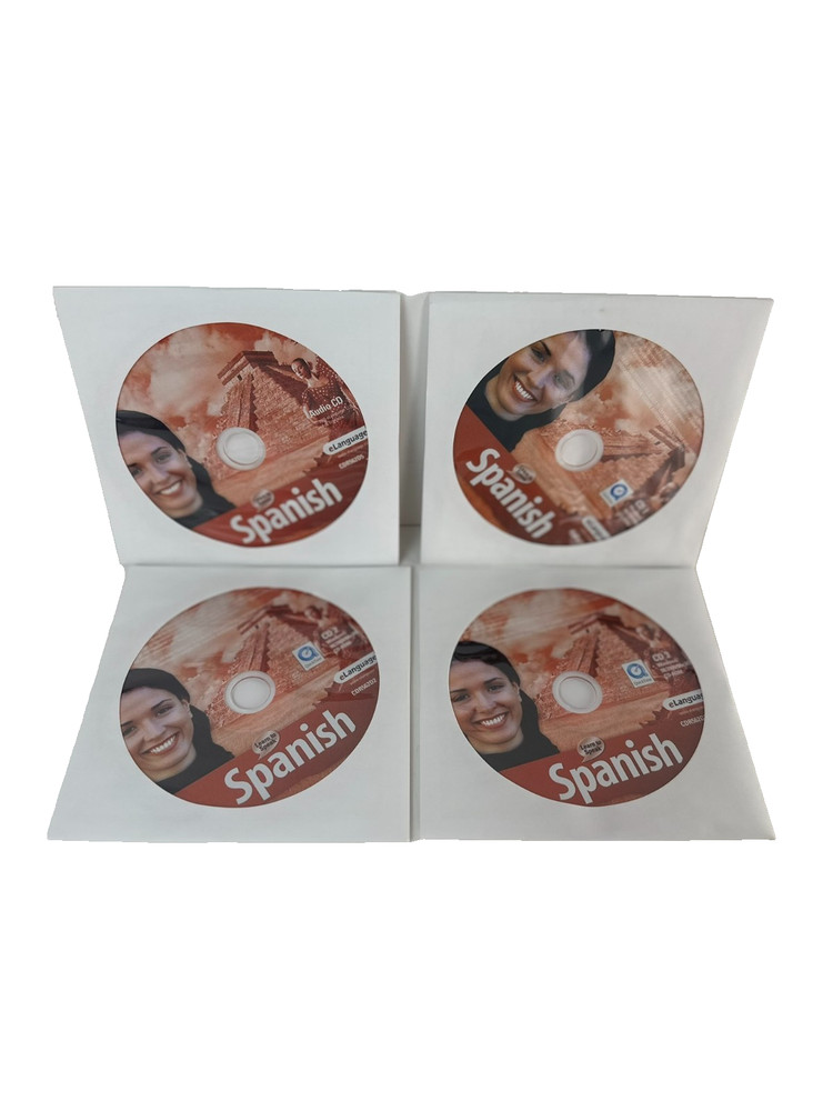eLanguage Learn to Speak Spanish Language Software 4 CD Set PC Windows