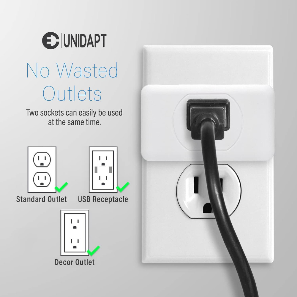Multi Plug Outlet Extender 2 Pack - 3 Way Wall Outlet Splitter, Cruise Ship Esse