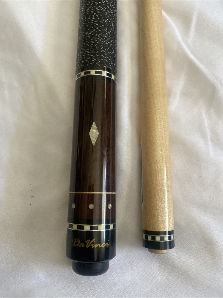 Da Vinci Pool Que Brown Handle, Single Diamond Decal 19 Oz