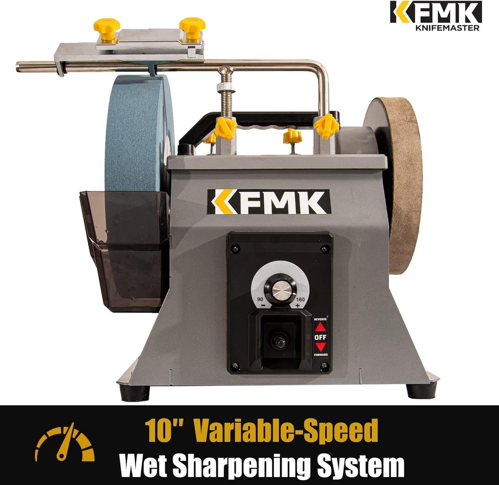 10in Wet Sharpening System Variable Speed Bench Grinder
