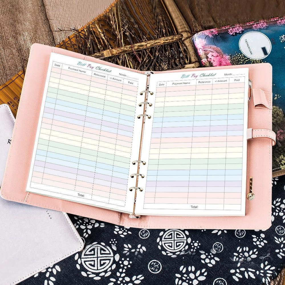Payment Checklist Refills - 50 Sheets/100 Pages Colorful 1-Pack, multicolor