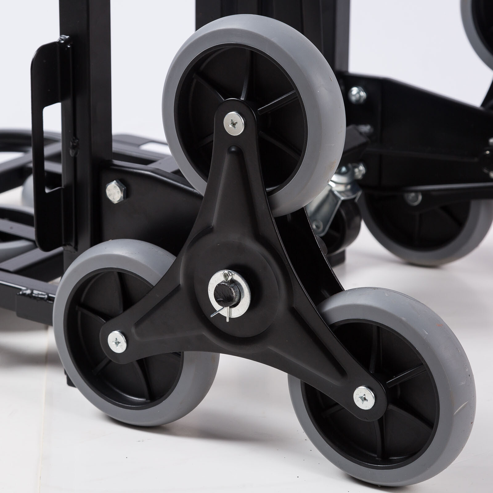 375 Lbs Stair Climbing Cart Heavy Duty Folding Hand Truck Dolly w/ Wheels