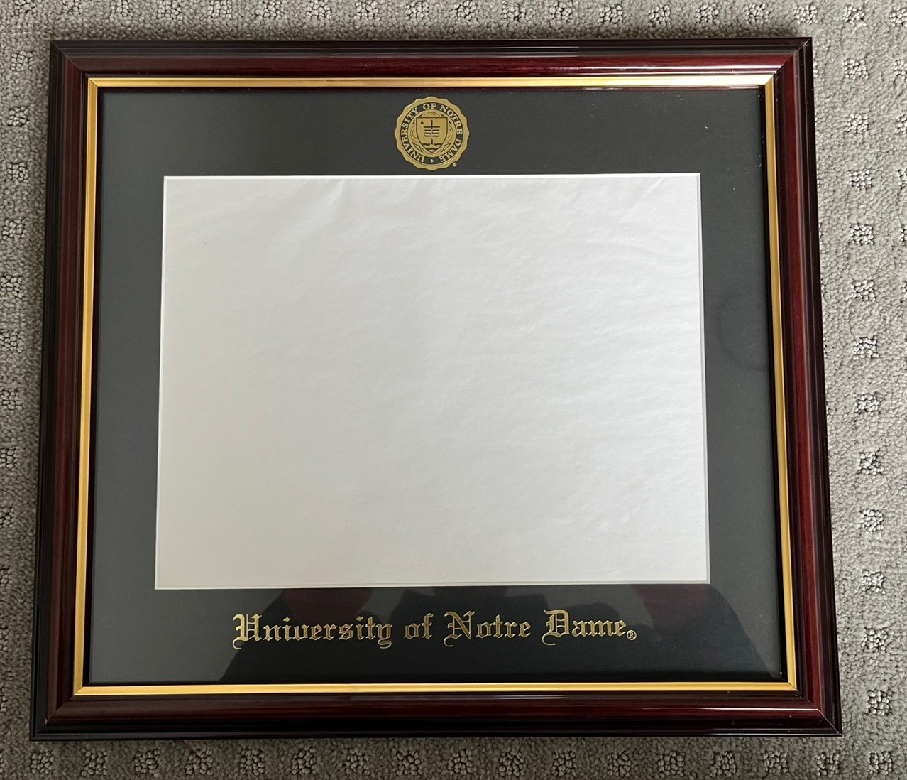 Notre Dame Fighting Irish Diploma Frame