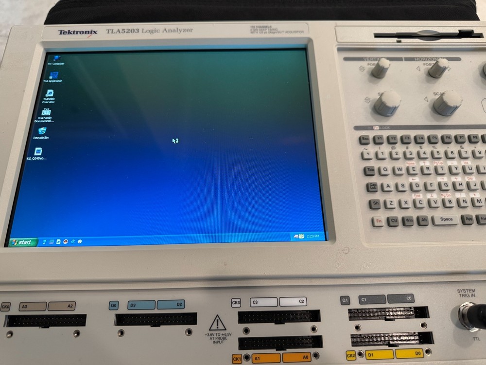 Tektronix TLA5203 Logic Analyzer With Accessories
