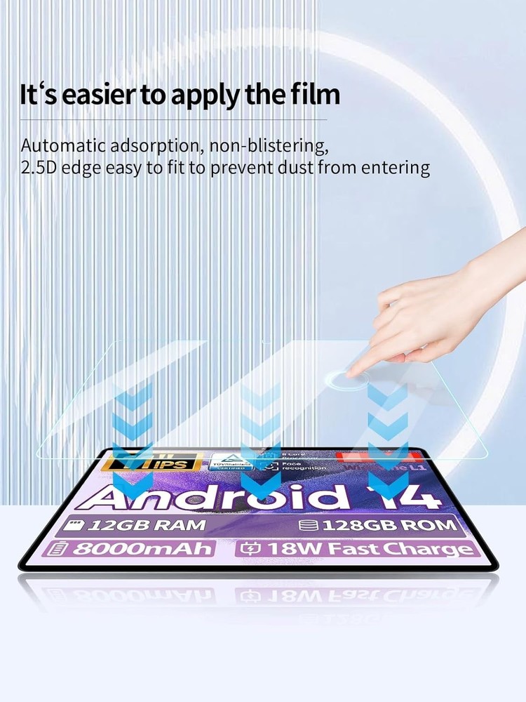 Touch Sensitive Screen Protector with Oleophobic Coating for JIKOCXN Tablets