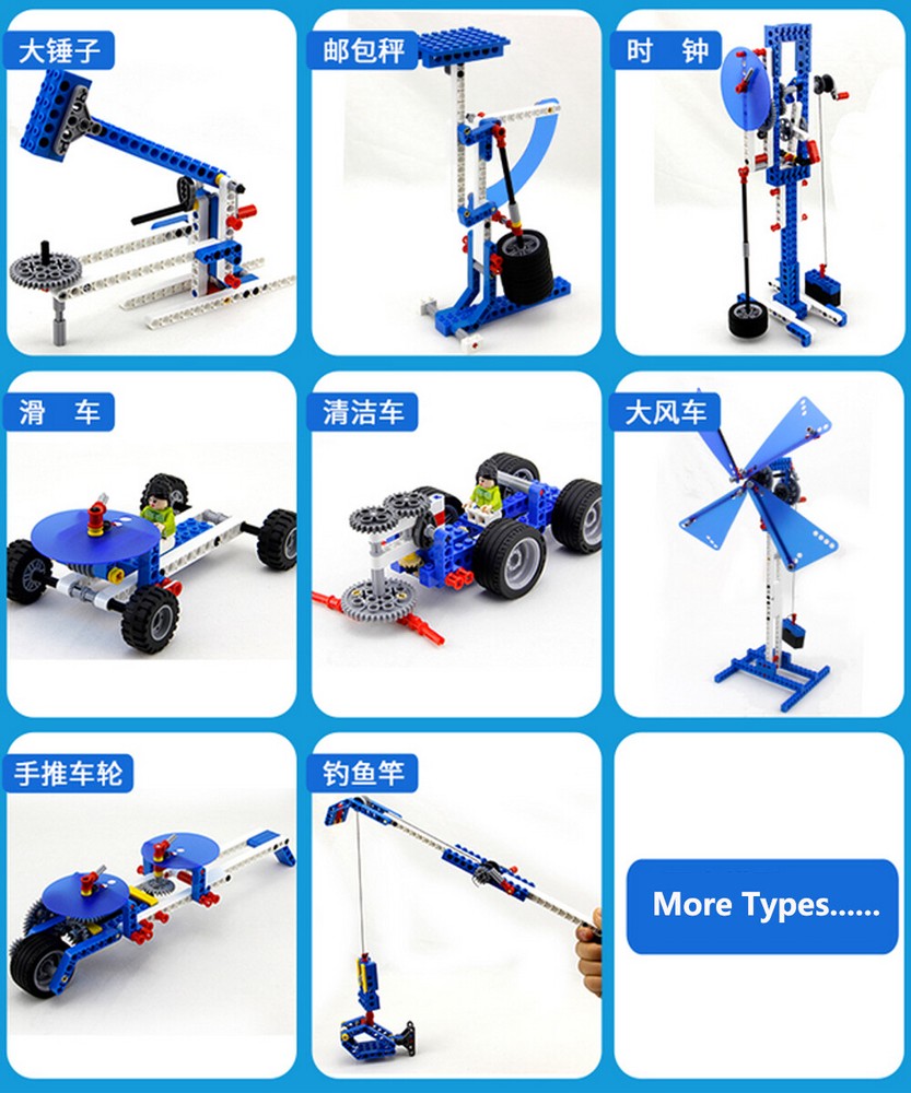 Educational School 9686 Simple Machines Set Power Function MOC Building Block