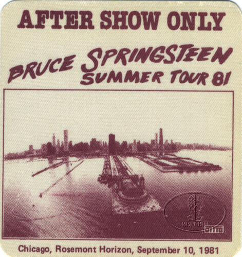 BRUCE SPRINGSTEEN 1981 Backstage Pass Chicago Rosemont 9/10