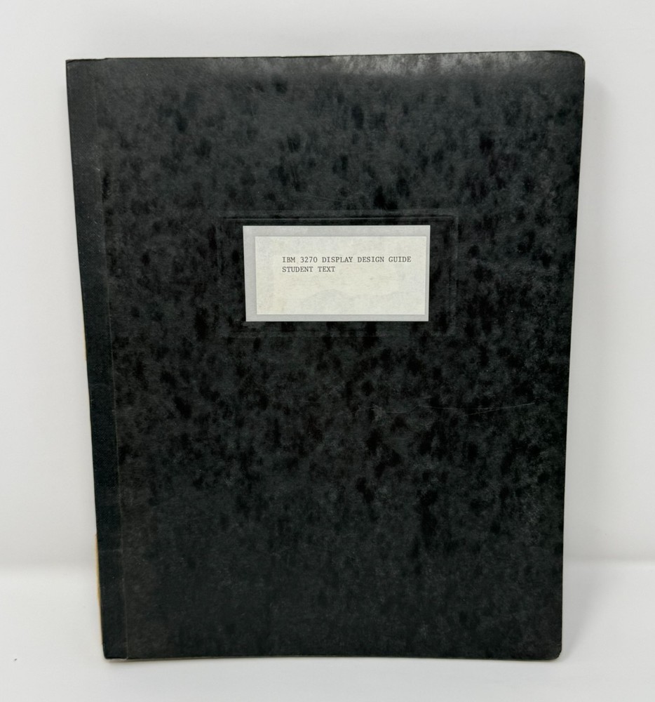 IBM 3270 Display Design Guide System Manuals APL Text Data Analysis X.25