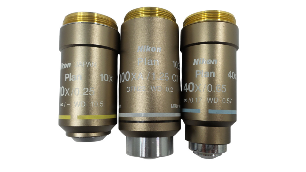 DEFECTIVE DAMAGENikon Eclipse E400 Microscope w3 Objectives G3D