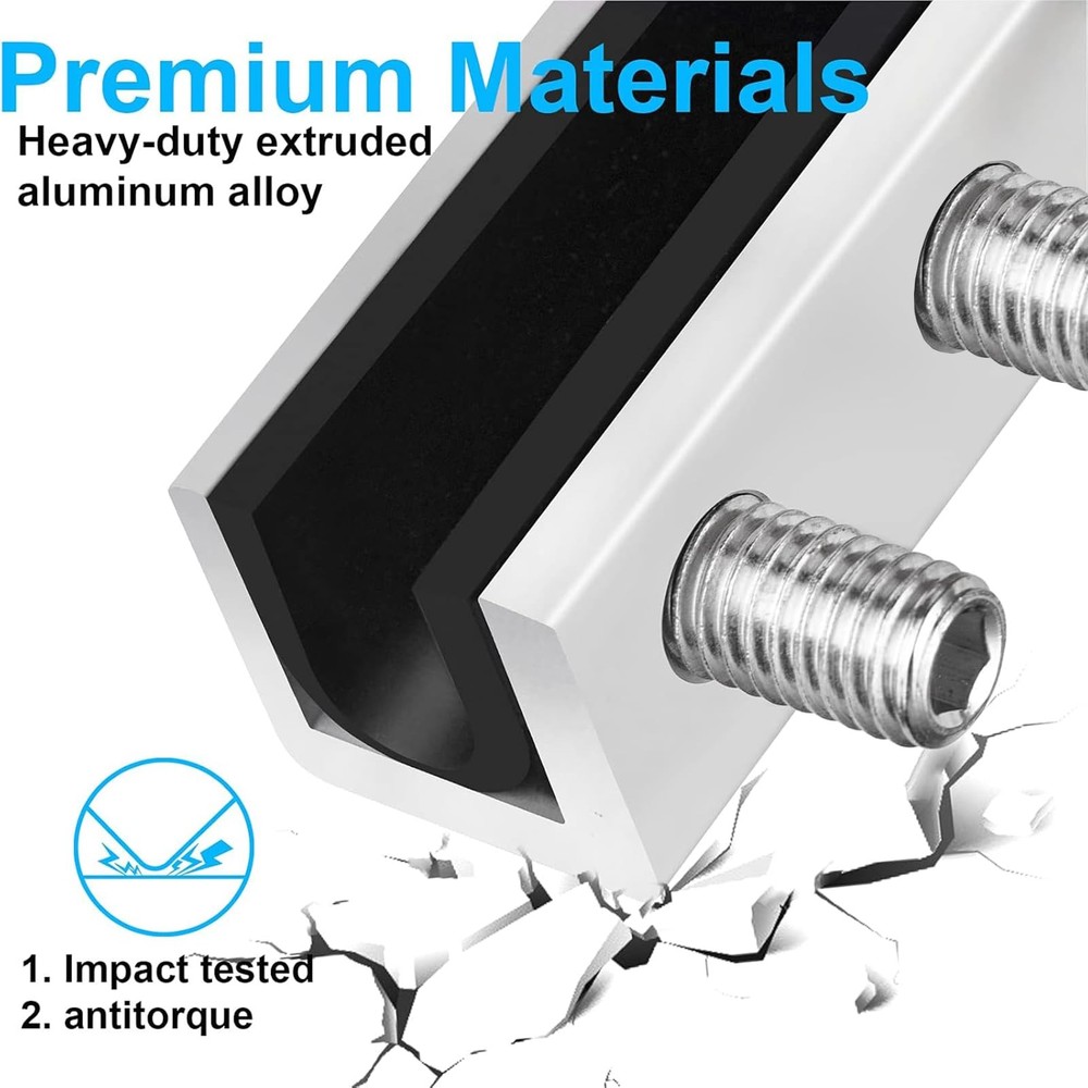 Window Locks, 4 Sets Sliding Locks with Key, for Up and Down Silver