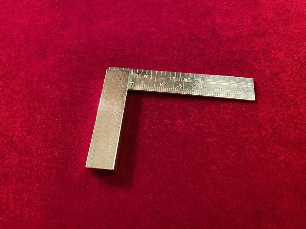 VINTAGE OLD SCHOOL SOLID BRASS SQUARE TECHNICAL DRAUGHTSMAN - 7.5cm