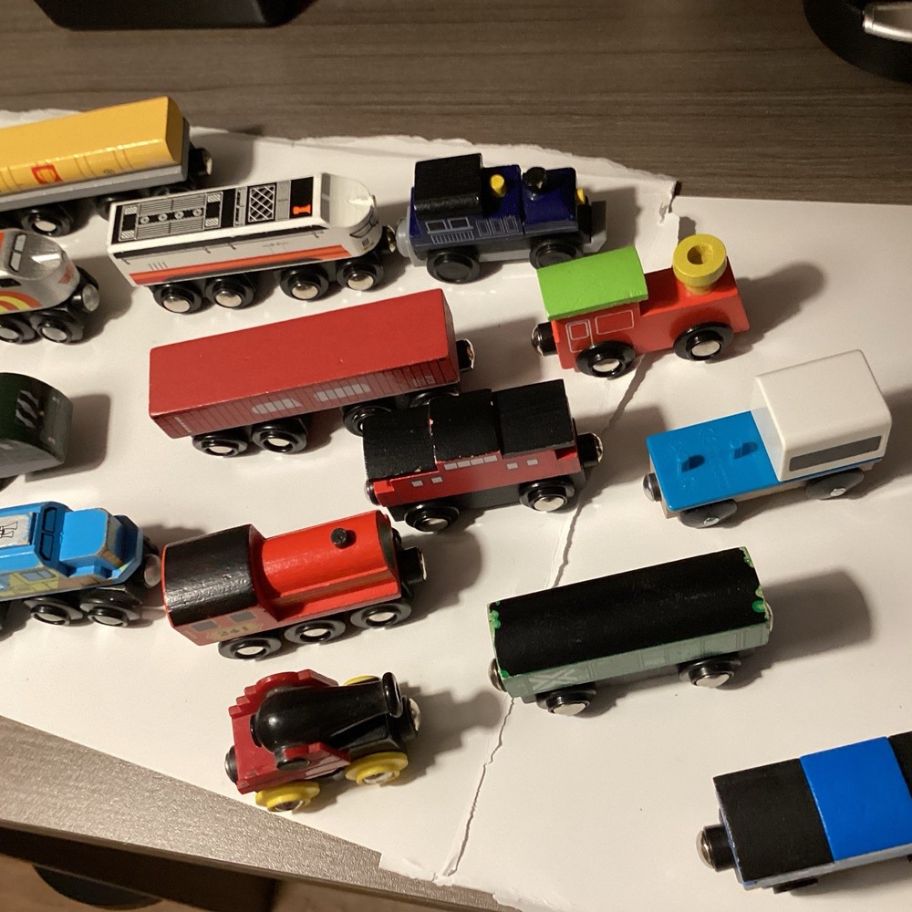 Wooden Train Car Lot