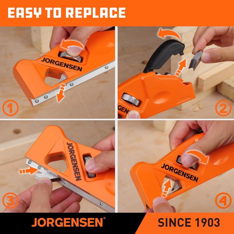 JORGENSEN Chamfer Plane 4 Cutter Heads w/ Storage