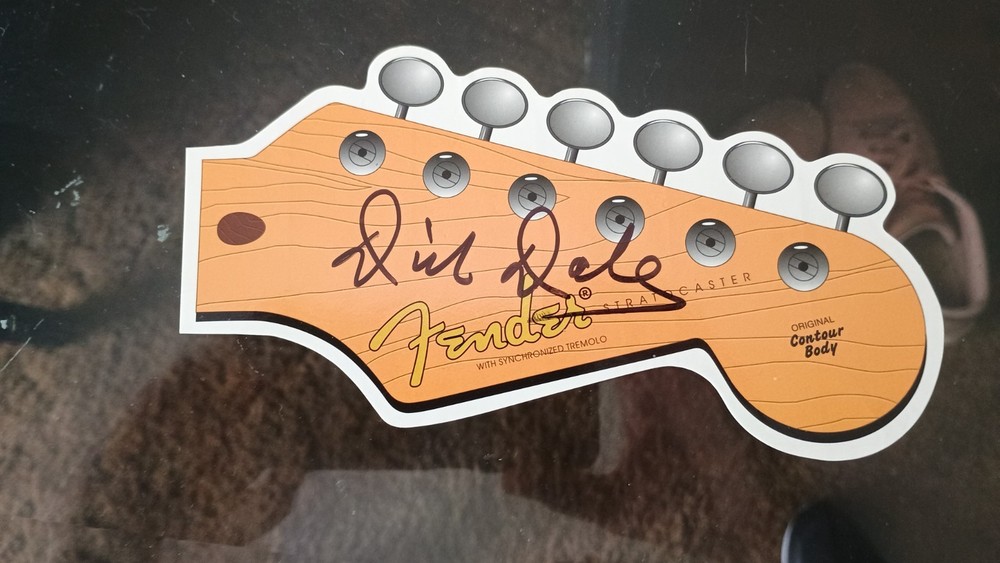 Dick Dale Autographed Fender sticker
