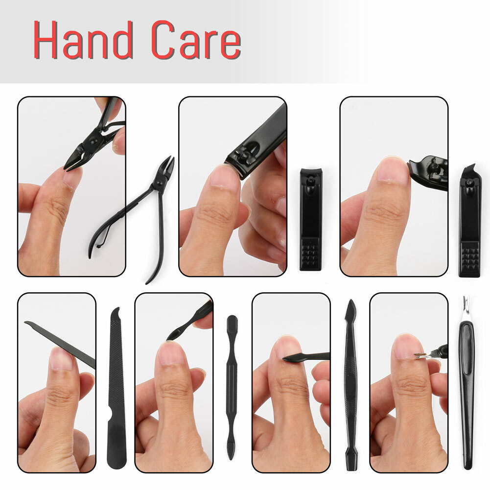 Women Men Manicure Pedicure Set Finger Toe Nail Clippers Scissors Grooming Kit