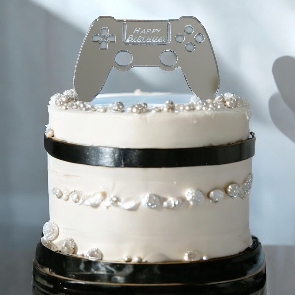 Gaming Controller Shaped Cake & Cupcake Toppers, Many Colours & Sizes