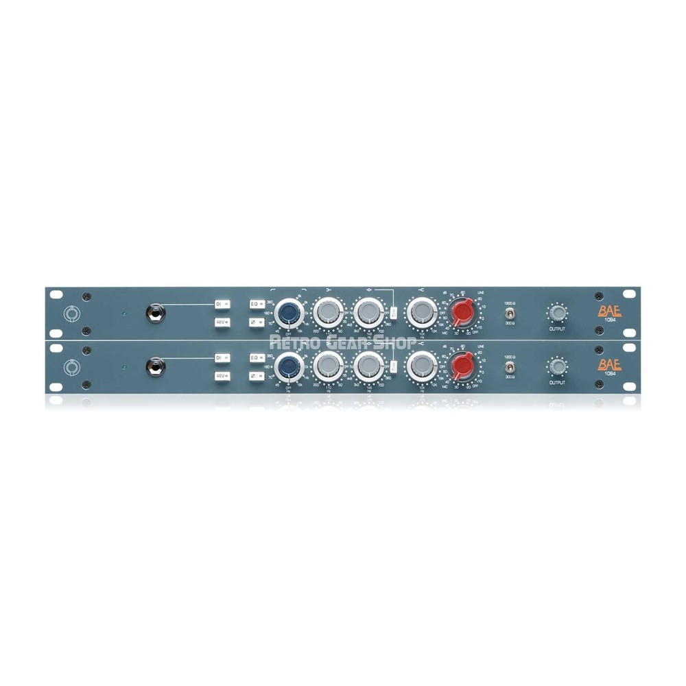 BAE 1084 Pair + PSU Rackmount Microphone Preamp & EQ