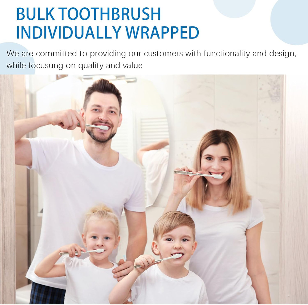 100 Sets Disposable Toothbrushes with Toothpaste Bulk Individually...