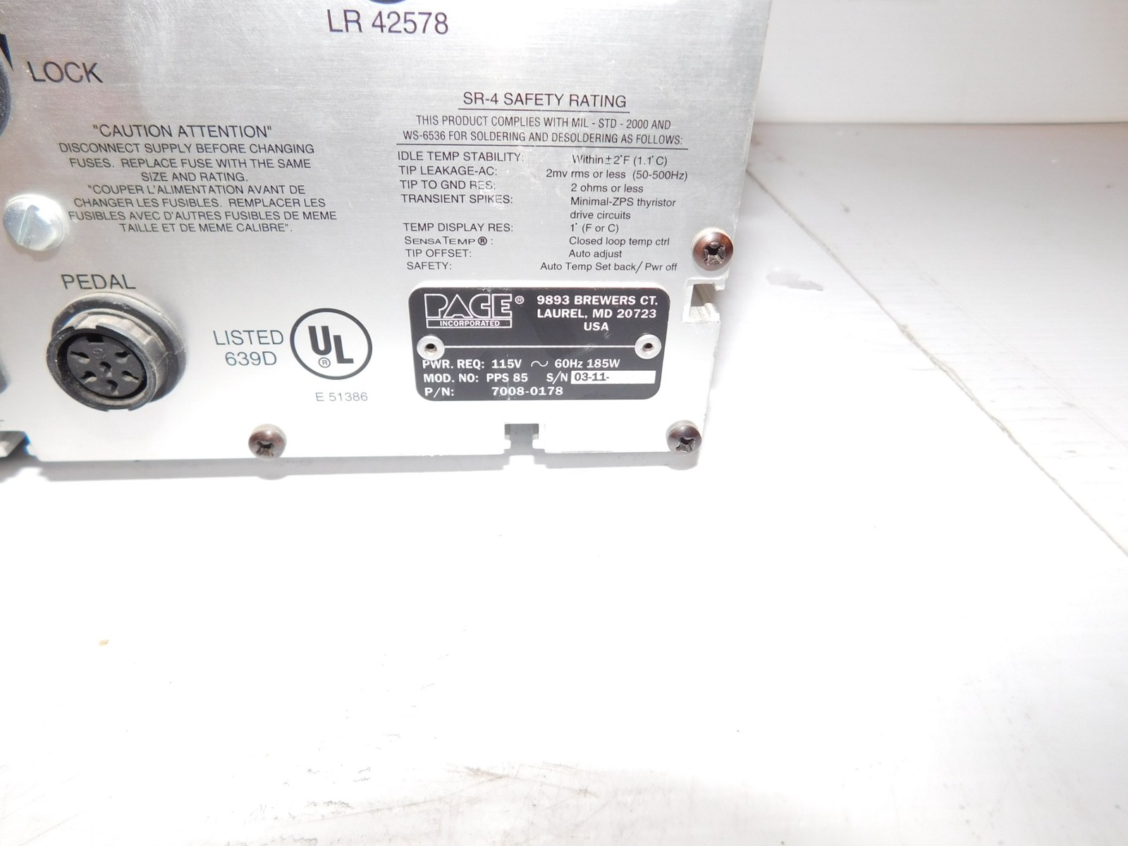 PACE MBT SENSATEMP MODEL PPS 85 (SML114)