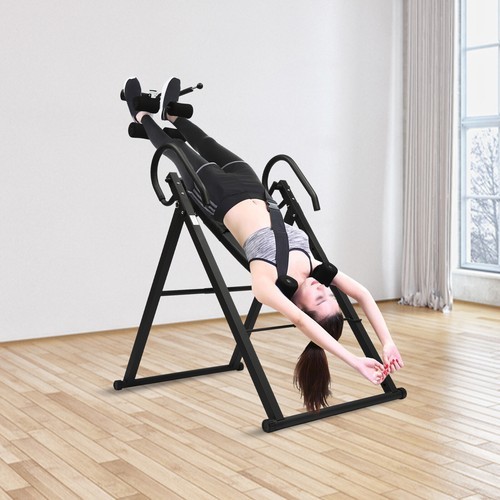 Back Pain Ankle Relief Foldable Inversion Table Gravity Fitness Teeter Advanced