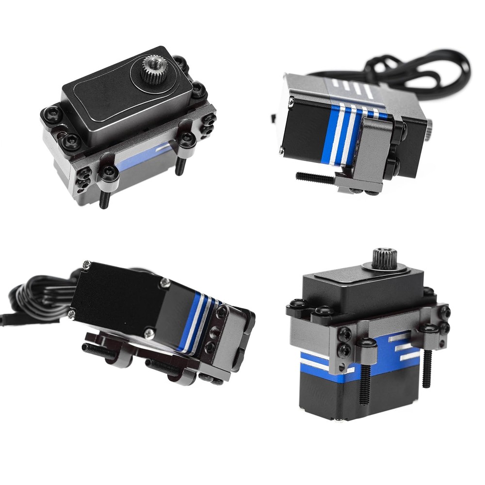 Servo Mount Bracket for FXC24, Adjustable Servo Mount Tray, 1/24 Black 1-Set