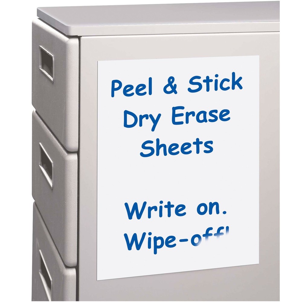 C-Line Peel Stick Dry Erase Sheets Black 8 5 Inches 11 Functional C Line