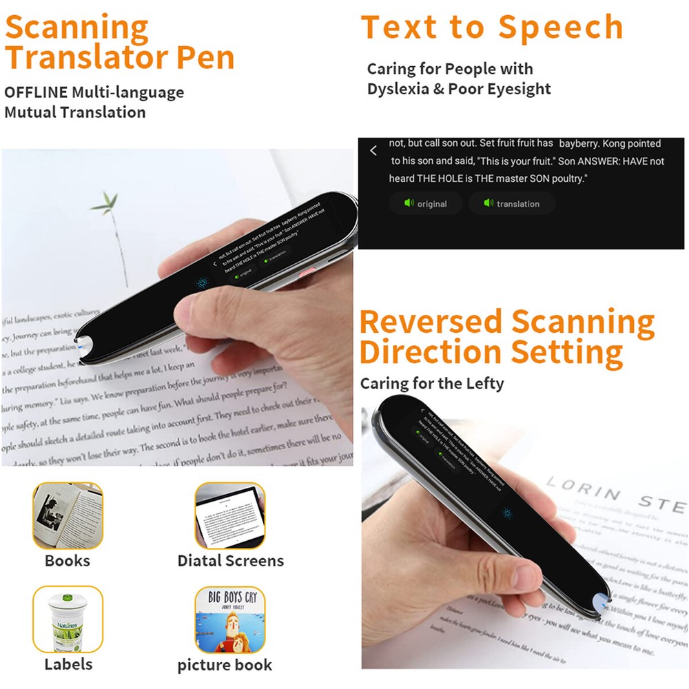 Language Translator Device 113 Language Real Time Translator pen Smart Recording