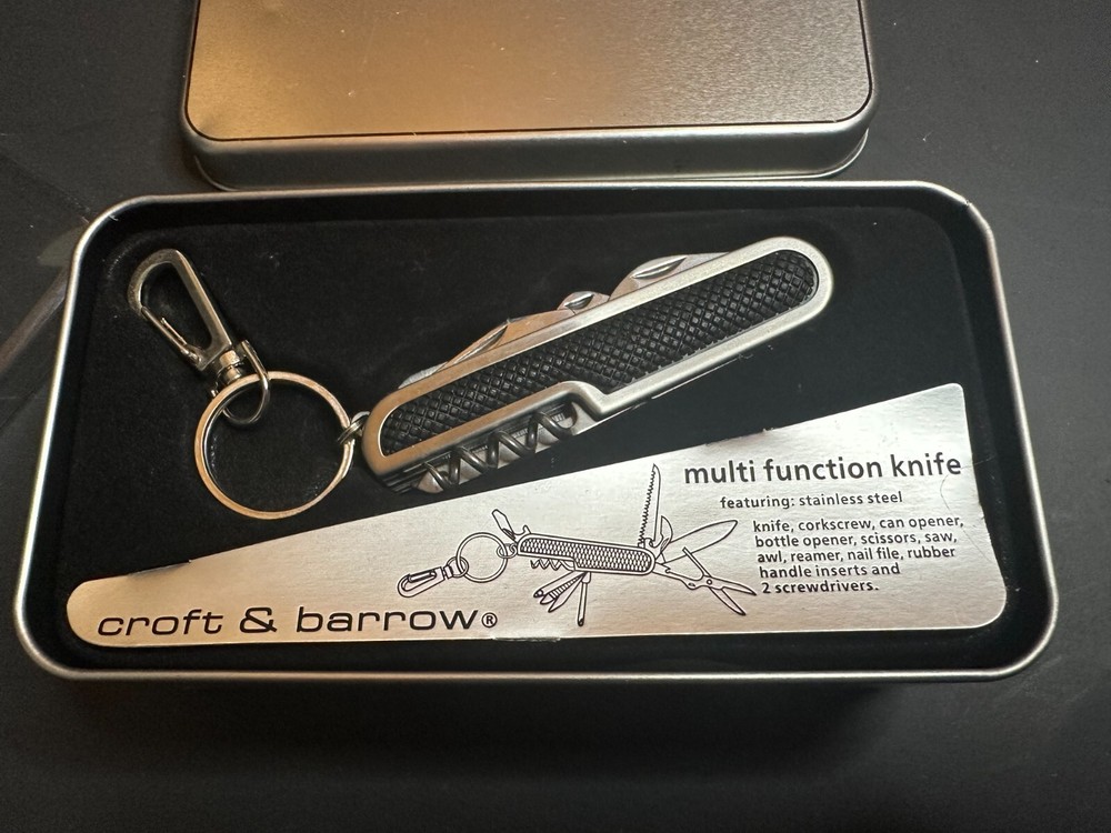 Croft & Barrow Multi Function Pocket Tool Knife Stainless Steel