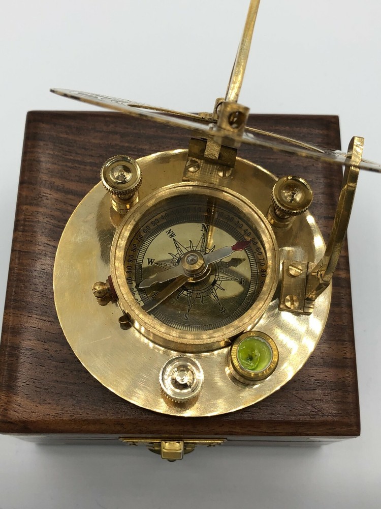 Sundial With Wooden Box