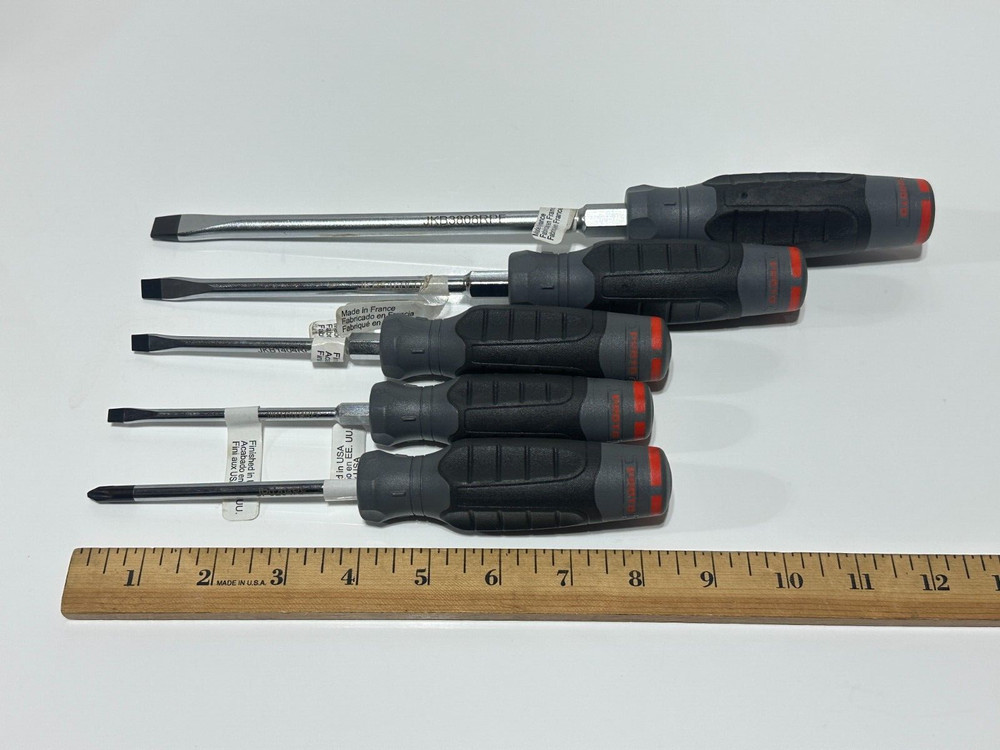 NEW Proto Tools 5pc Phillips & Flat Slotted Screwdriver Set w/ Comfort Handle