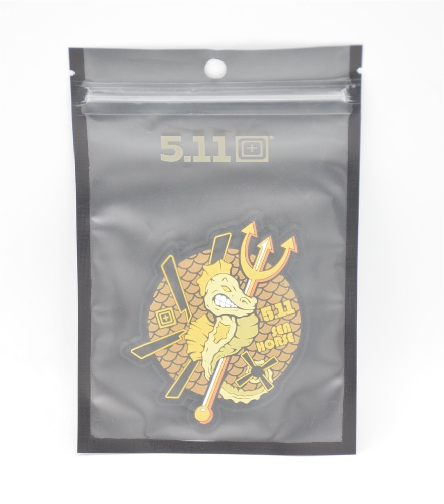 5.11 TACTICAL SEAHORSE LOGO PATCH HOOK/LOOP BACKING RARE