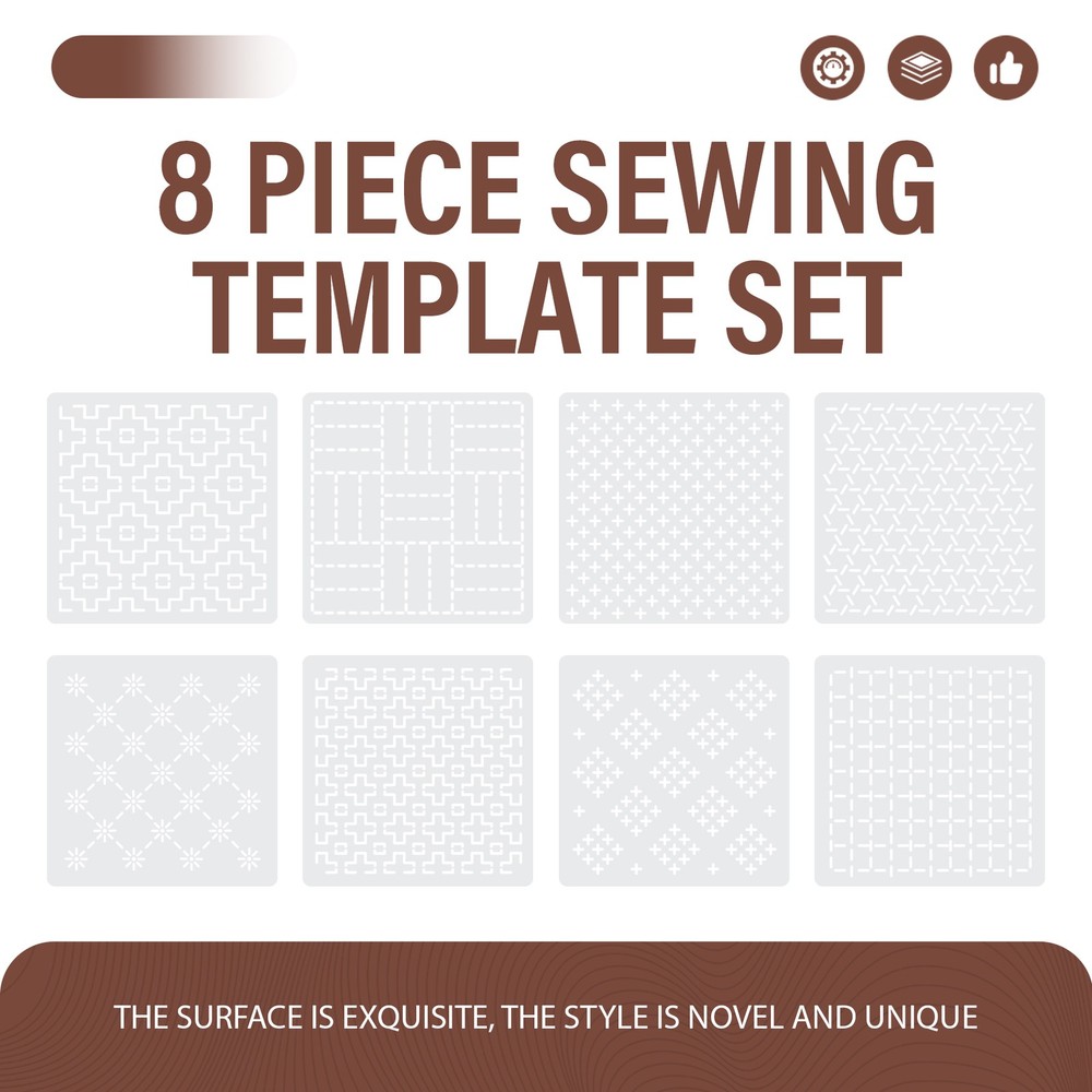 24Pcs Plastic -Stencil Kit 4.7 X 4.7Inch Geometric Pattern Template7762