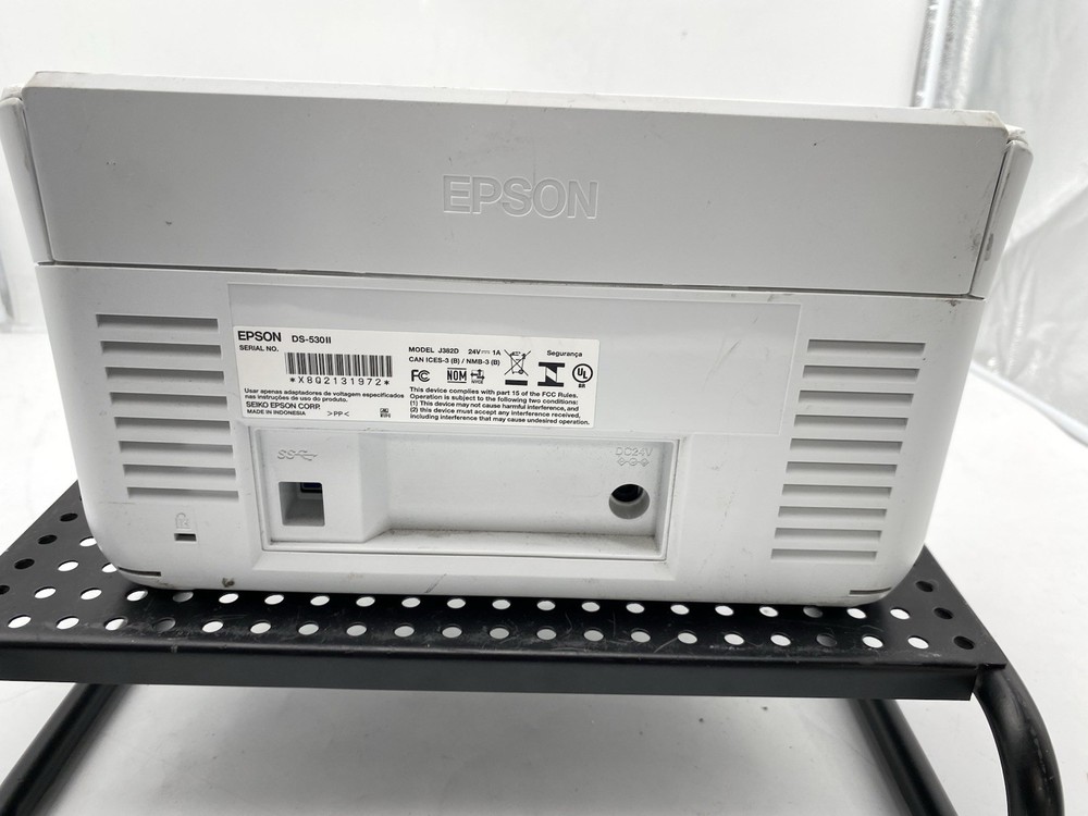 Epson DS-530 II Model J382D Color Duplex Document Scanner