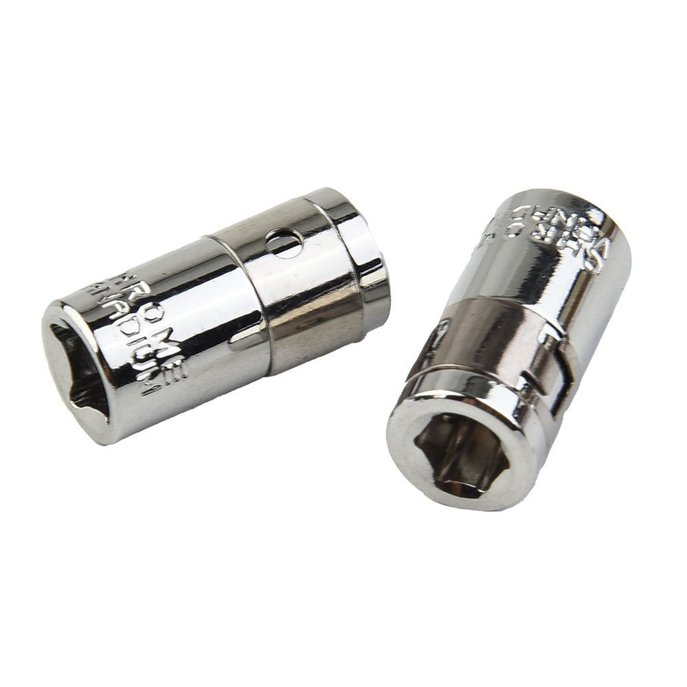2 Pcs 1/4 Square Drive To 1/4 Hex Socket Bit Converter Screwdriver Bit Adapter