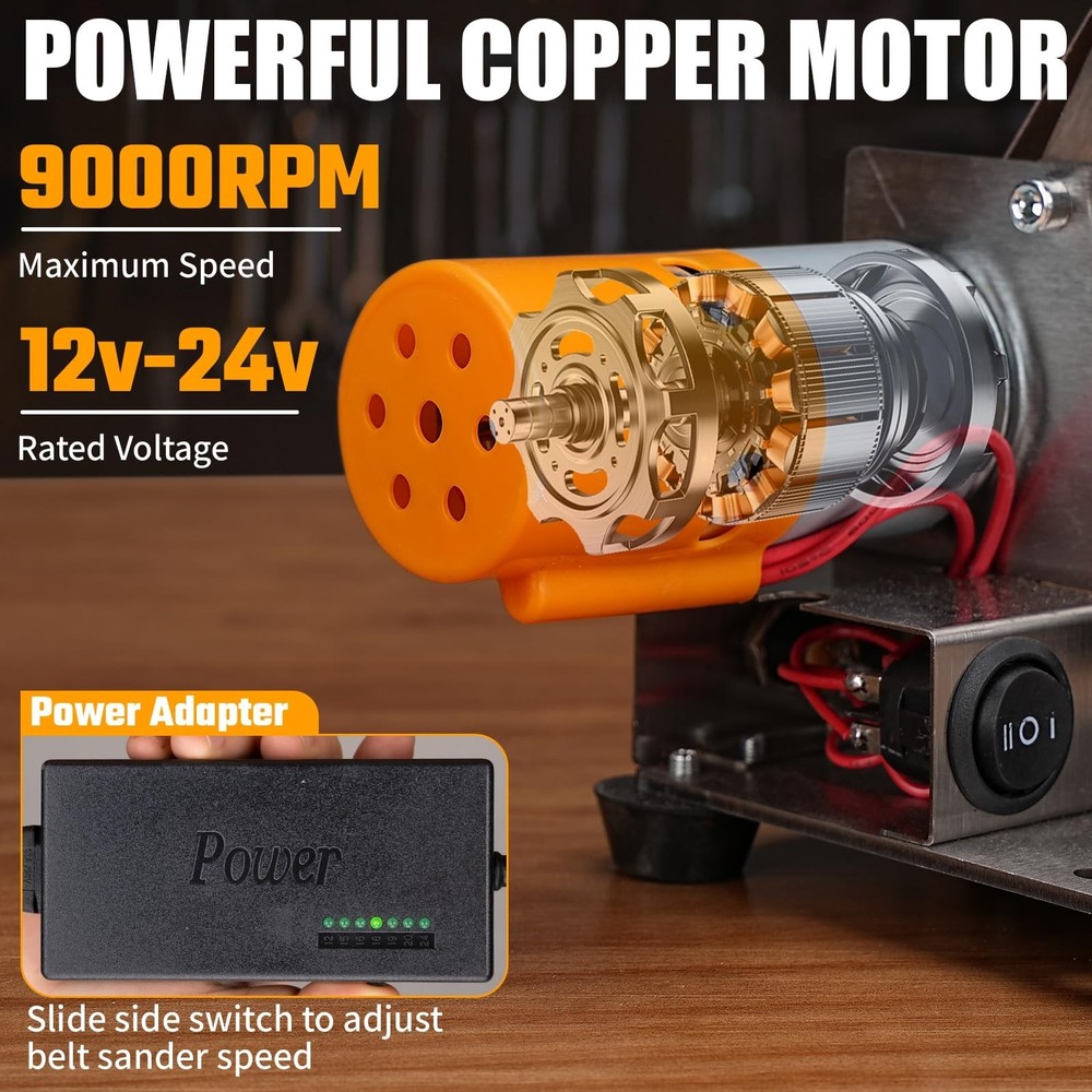 Mini Electric Belt-Sander Knife-Sharpener Sanding Machine - Small Bench Grind...