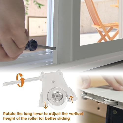 2 Pack Sliding Screen Door Lower Roller Assembly, Compatible with Andersen