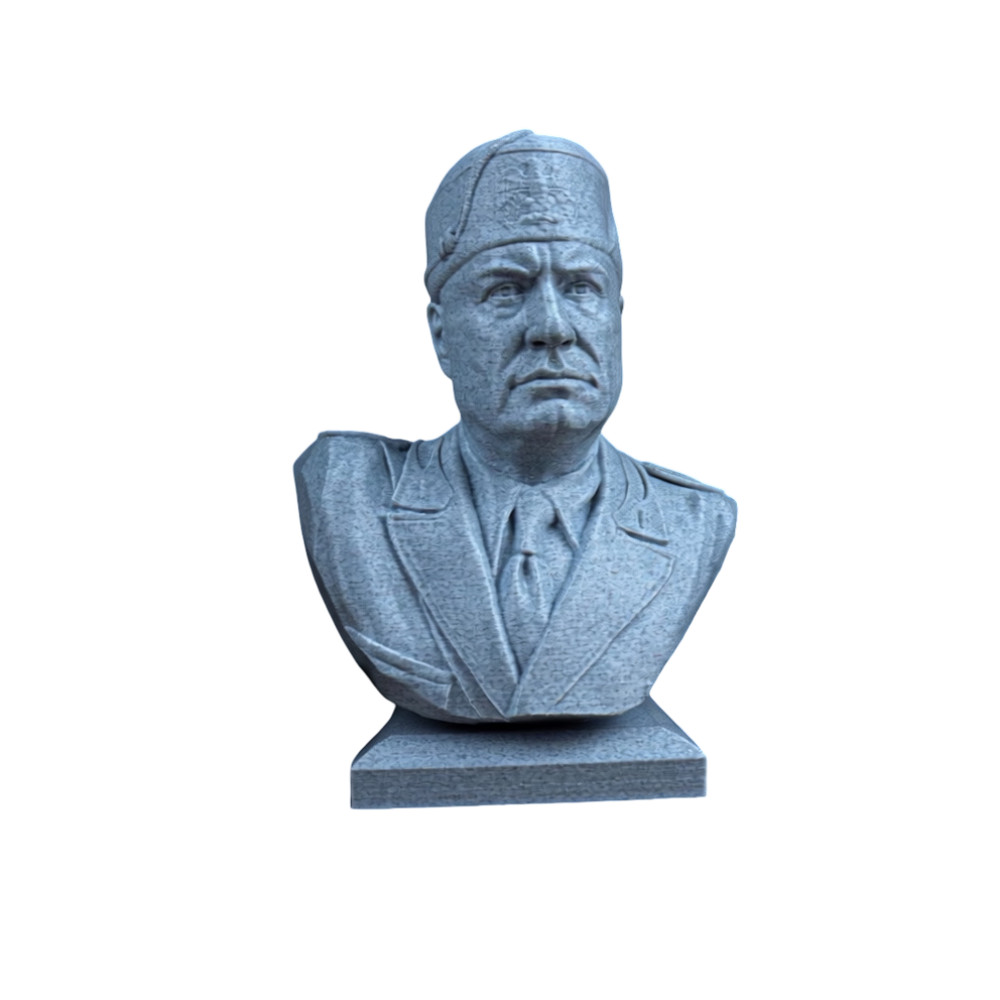Benito Mussolini bust sculpture statue bookshelf