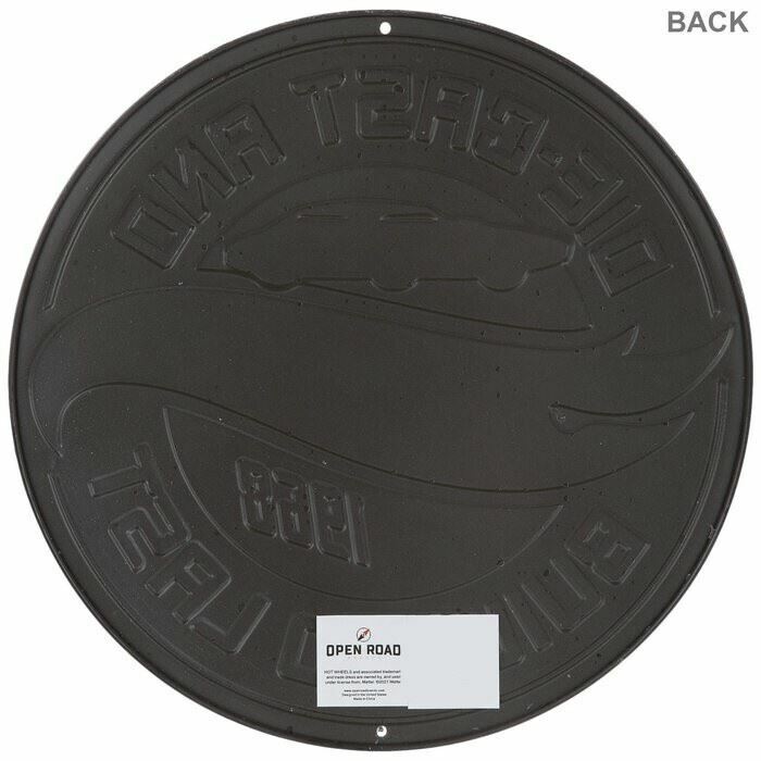 Hot Wheels 12" Round Embossed Tin Sign * Garage or Kids Room! Ships FREE to USA!