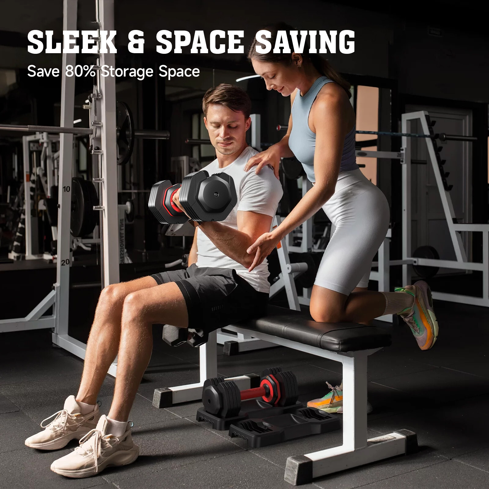 Adjust Dumbbell Set Adjustable Weight Dumbbell Set body Fitness Workout 25*2