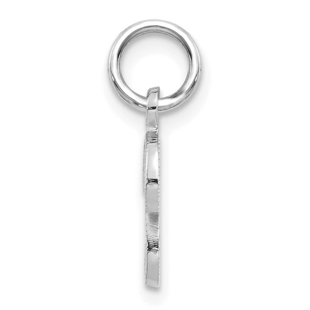 10K White Gold Initial P Charm