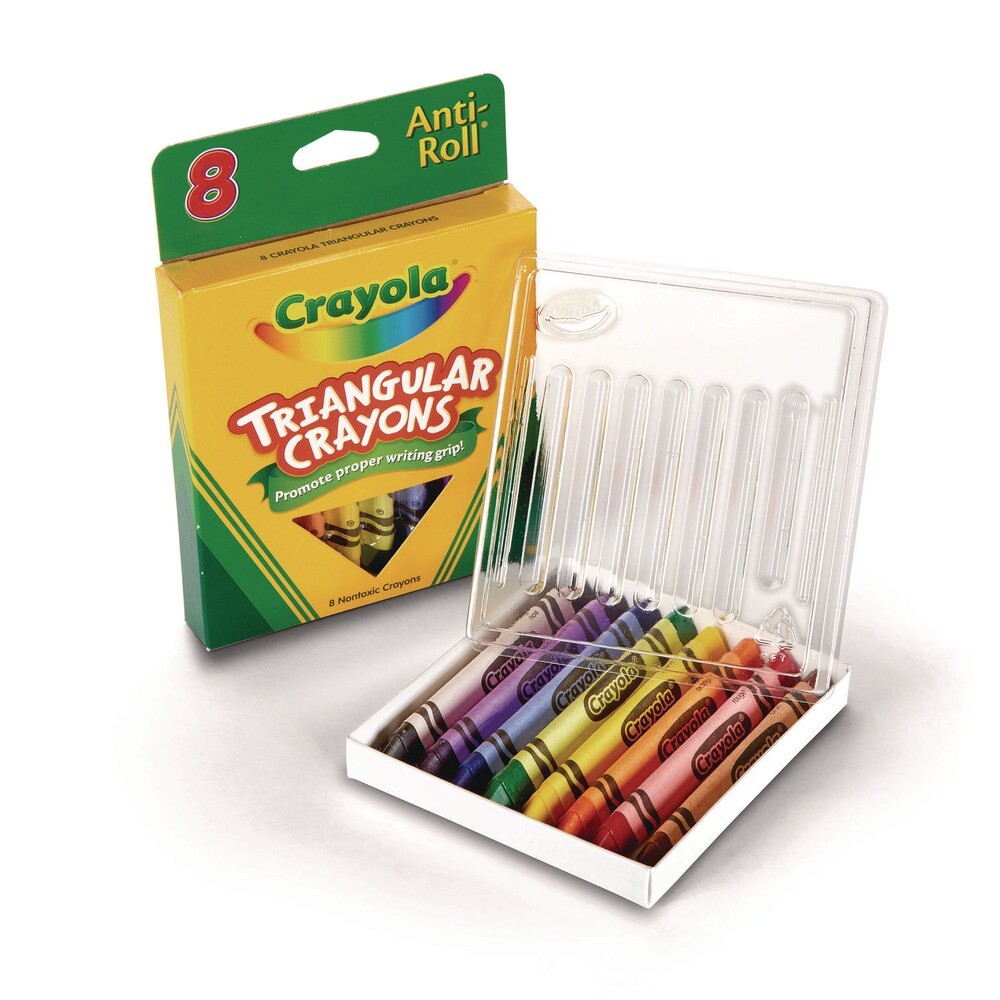 Crayola 52-4008 Triangular Crayons (8/BX) New