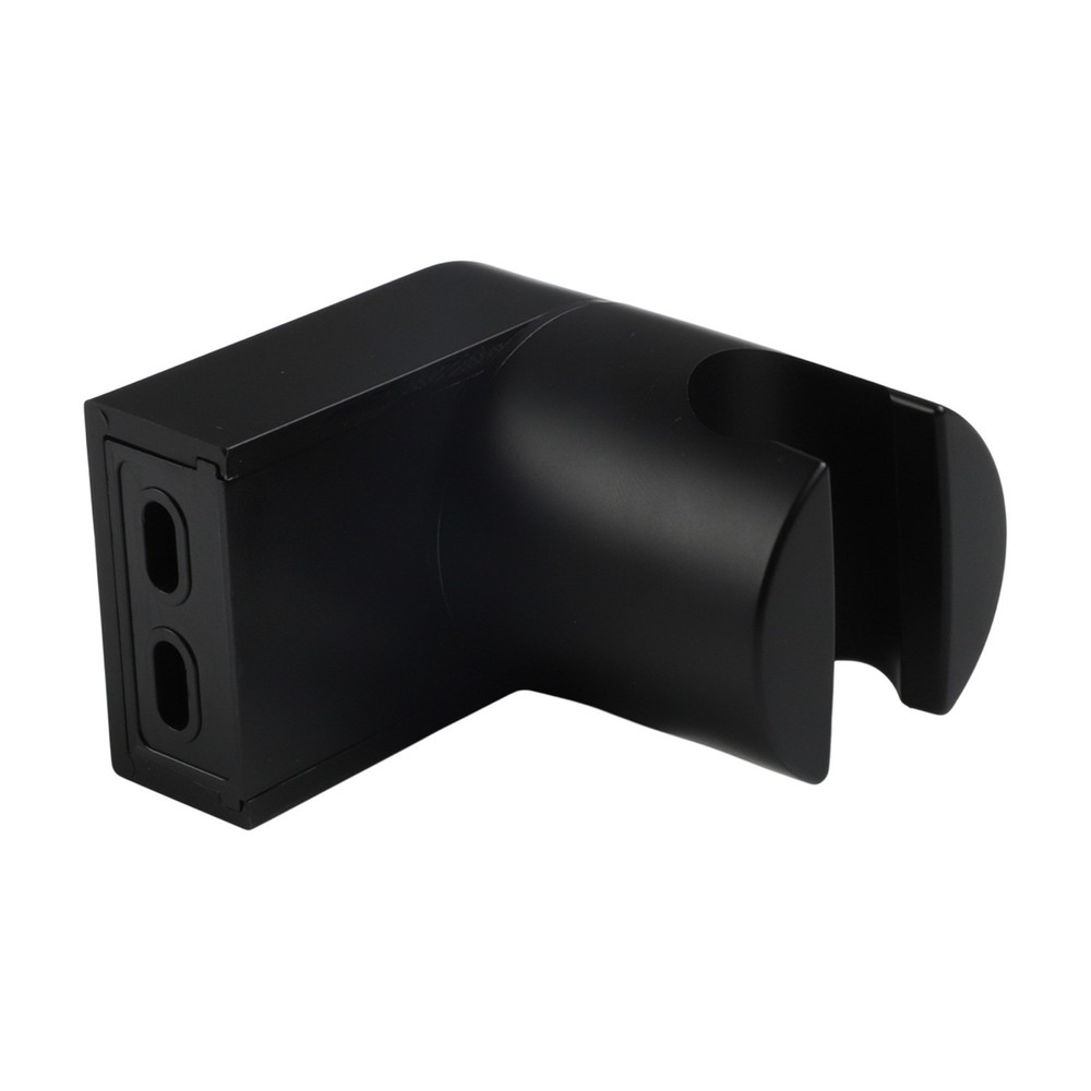 Sleek Matte Black Shower Head Holder Adjustable to Any User Preference