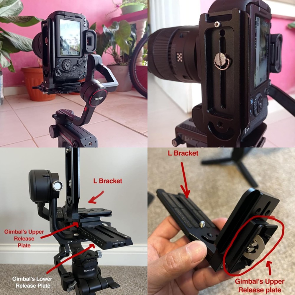 (Real Single one Piece) L Bracket Camera for DSLR Vertical Horizontal Switchi...