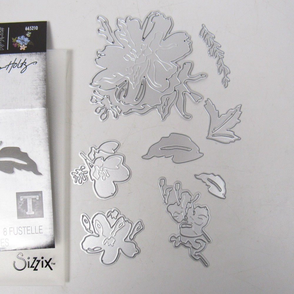 Sizzix Thinlits "Brushstroke Flowers #2" Flower Floral Die Set Tim Holtz